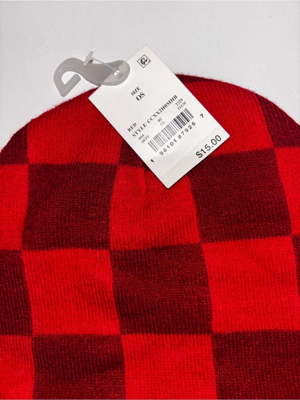 Coke Red Checked Beanie NWT - Picture 3 of 6